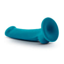 Temptasia Reina Teal Blue G-Spot Dildo showcasing a curved design for targeted internal stimulation.