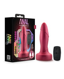 Blush Anal Adventures Matrix Atomic Plug Martian Wine with remote control, displayed in packaging.