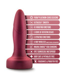 Blush Anal Adventures Matrix Atomic Plug Martian Wine features 5 rotating bead rows, remote control, and luxurious silicone.