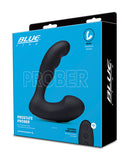 Blue Line Vibrating Prostate Prober with Remote Black packaging showcasing dual vibration modes and wireless control.
