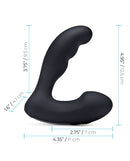 Blue Line Vibrating Prostate Prober with Remote Black dimensions and design details.
