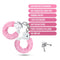 Pink Temptasia Beginner Cuffs with faux fur lining, safety release feature, and two safety keys, perfect for BDSM couples and beginners.