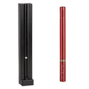 CalExotics Hidden Pleasures Bullet Vibrator Red next to a black storage case.