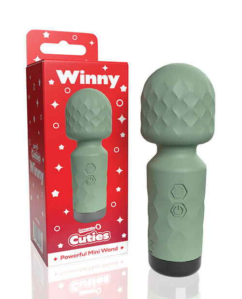 SCREAMING O CUTIES WINNY VIBRATING MINI WAND SAGE GREEN-0