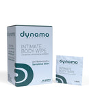 Dynamo Wellness Intimate Body Wipe 30 Pack, gentle wipes for before and after intimate moments, pH-balanced for sensitive skin.