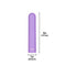 Power Bullet Eezy Pleezy Rechargeable 5-Inch Vibrator in purple with size dimensions of 5 inches in height and 1 inch in diameter