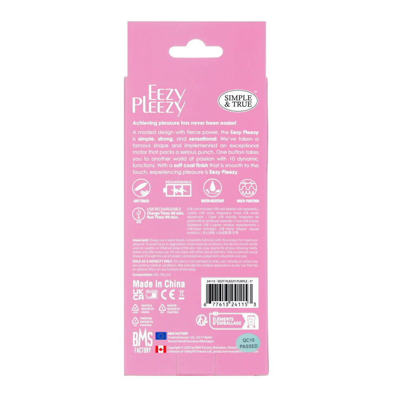 POWERBULLET EEZY PLEEZY 5 IN VIBE RECHARGEABLE PINK-3