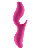 The Black Swan Dual Stimulation Vibrator Pink with a sculpted, curved design for dual stimulation.