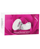 Swan Personal Massage System Body Massager White packaging showcases kneading rotation and soothing vibration features.