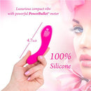 The Mini Swan Wand 4.75 inches Pink handheld vibrator showcasing its compact size and silicone design.