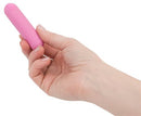 Power Bullet Essential 3.5 Inch Rechargeable Pink held in a hand, showcasing its compact and discreet design.