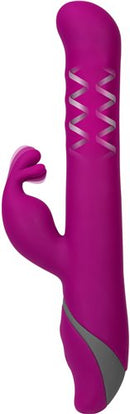 Commotion Samba Raspberry Pink Rabbit Vibrator showing its sleek design and vibrant color for enhanced pleasure.