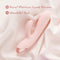 Blush Elora Pink Rabbit Vibrator with Puria® Platinum Cured Silicone and UltraSilk® Feel on soft fabric