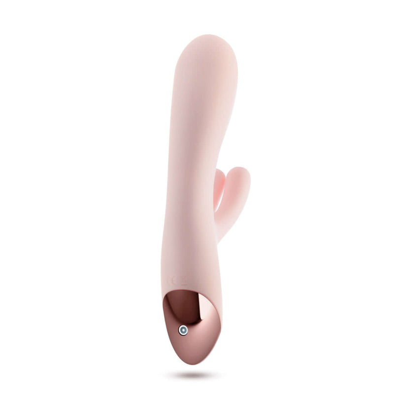 Blush Elora Pink Rabbit Vibrator with dual stimulation points and sleek Silicone shaft.