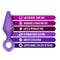 Luxe Candy Rimmer Purple Medium Butt Plug with smooth satin finish, hypoallergenic silicone, and looped handle for easy retrieval.