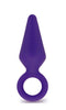 Luxe Candy Rimmer Purple Medium Butt Plug with Ring-Shaped Base - Beginner Friendly Silicone Anal Toy