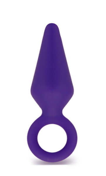 Luxe Candy Rimmer Purple Medium Butt Plug with Ring-Shaped Base - Beginner Friendly Silicone Anal Toy