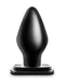 Anal Adventures XXL Butt Plug in black, tapered tip for easy insertion, made of body-safe PVC, 6 inches long.