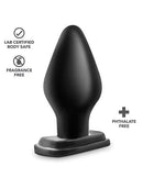 Anal Adventures XXL Butt Plug in black, body safe, fragrance free, phthalate free, tapered for easy insertion.