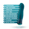 Oh My Gem Blue Topaz vibrator features 10 vibrating functions, warming function, waterproof design, and body-safe silicone.