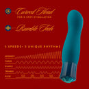 Curved G-Spot vibrator with 5 speeds and unique rhythms for enhanced stimulation.