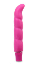 Luxe Purity G Pink Vibrator by Blush Novelties featuring a seductive shape and smooth satin finish for G-spot stimulation and 10 vibration modes.