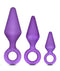 Luxe Candy Rimmer Kit Purple - 3 Size Phthalate-Free Silicone Butt Plugs by Blush Novelties
