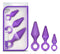 Luxe Candy Rimmer Kit Purple by Blush Novelties - 3 Size Phthalate-Free Silicone Butt Plugs for Anal Play Training Packaged and Unboxed