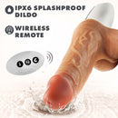 Dr. Skin Silicone Dr. Hammer 7-inch thrusting dildo with wireless remote, IPX6 splashproof rating, realistic design