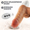 DR SKIN SILICONE DR HAMMER 7IN THRUSTING DILDO W/ HANDLE BEIGE-6