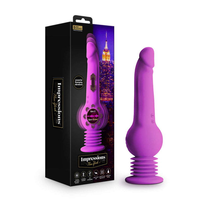 IMPRESSIONS NEW YORK GYROQUAKE DILDO PURPLE-0