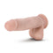 DR SKIN GLIDE 7IN SELF LUBRICATING DILDO W BALLS VANILLA-3