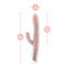 Blush Fraya Pink Rabbit Style Vibrator dimensions: 9.5 inches total length, 5.25 inches insertable length, 1.5 inches diameter