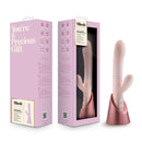 Blush Fraya Pink Rabbit Style Vibrator with rounded head in elegant packaging