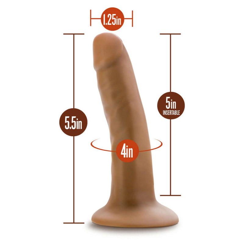 DR SKIN SILICONE DR LUCAS 5IN DILDO MOCHA-4