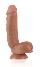 Au Naturel Macho Dildo 8.75 inch Tan showcasing realistic design and detailed craftsmanship.
