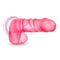 Realistic pink dildo with lifelike details and suction cup base from Blush Novelties B Yours Sweet N Hard 4.