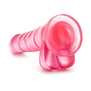 Realistic pink dildo with lifelike details and strong suction cup base from Blush Novelties B Yours Sweet N Hard 4
