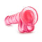 Realistic pink dildo with lifelike details and strong suction cup base from Blush Novelties B Yours Sweet N Hard 4