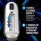 M For Men Robo-Bator White with Turbo Climax Boost and 7 Stroking Vibrations
