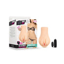 X5 Men Honey Pot Stroker in beige packaging, featuring a realistic vaginal canal and vibrating bullet for enhanced stimulation.
