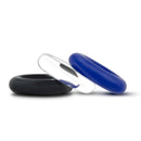 Stay Hard Donut Cock Rings 50 Piece Display featuring black, clear, and blue cock rings for enhanced sensation and stamina.
