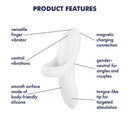 Product features of Satisfyer Bold Lover Finger Vibrator including design and usability highlights.