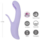 Maia Charli Purple Tapper & Flapper Vibe Purple with ergonomic design, 10 functions, and silicone material for enhanced pleasure.
