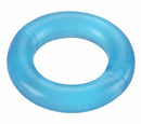 Blue stretchy elastomer cock ring by Spartacus, offering relaxed fit and durability for enhanced pleasure.