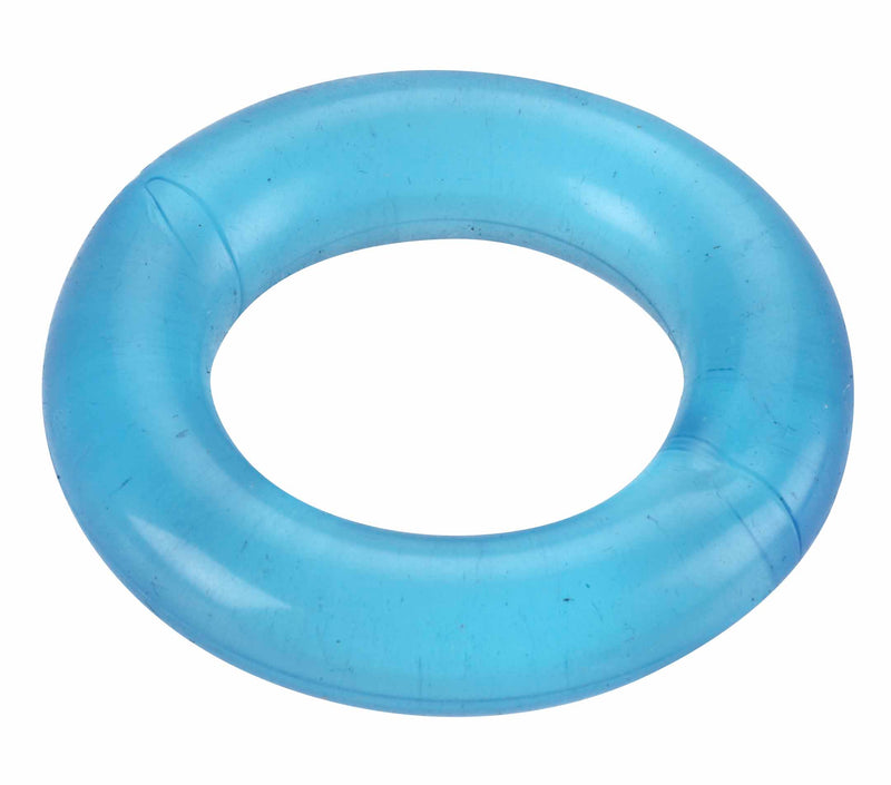 Blue stretchy elastomer cock ring by Spartacus, offering relaxed fit and durability for enhanced pleasure.