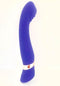 Nu Sensuelle Geminii XLR8 Rechargeable Silicone G-Spot Vibrator in Ultra Violet with sculpted ridges and gold accents.