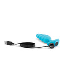 b-Vibe Unicorn Tail Vibrating Butt Plug Special Edition with USB charging cable for playful fantasy.