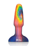 b-Vibe Peace and Love Tie-Dye Rimming Plug Special Edition in vibrant tie-dye design for unique anal play.