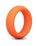 b-Vibe Snug Ring 40 mm Silicone Cock Ring Orange displayed on a white background.